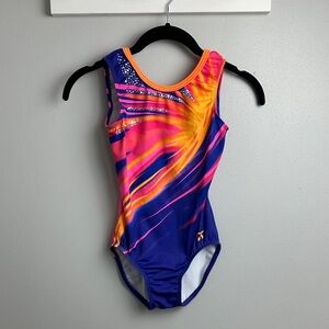 GK Kids Neon Swirl One-Piece in Purple, Pink & Orange